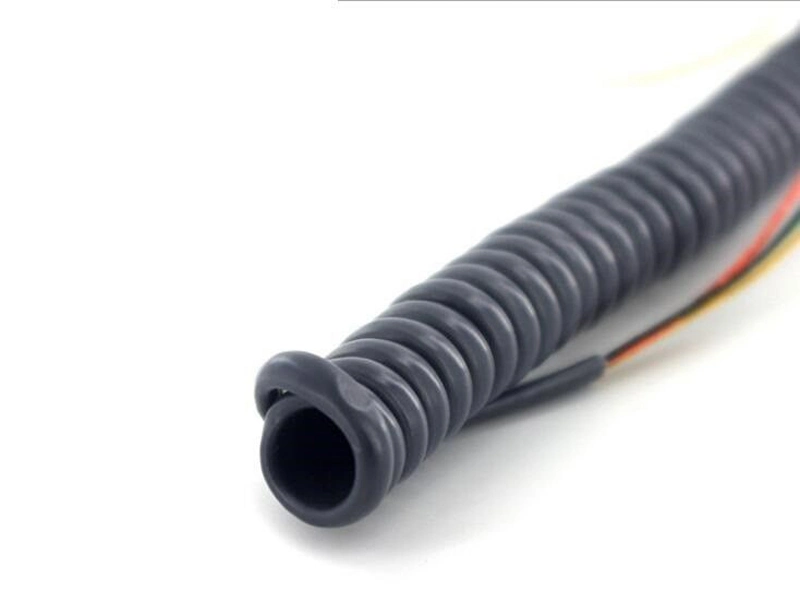 Шнура весны силы UL промышленный свернутый спиралью провод электрического кабеля спирального Retractable пушпульного курчавого электрический