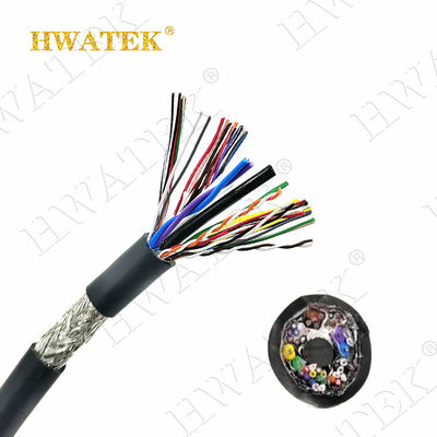 UL20276 Луженый медный многожильный кабель 6C×28AWG + 1P x 28AWG оплетка 80°C 30V PP изоляция PVC оболочка